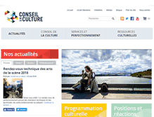 Tablet Screenshot of culture-quebec.qc.ca